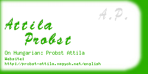 attila probst business card